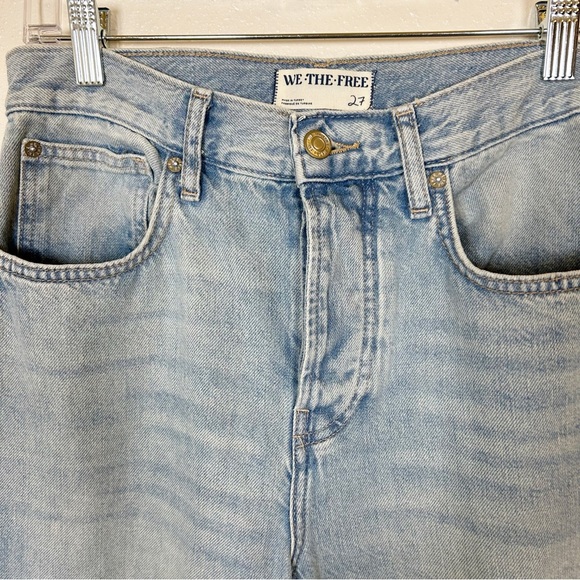 Free People We The Free Ripple Cropped Jeans 27 Skater Boho Denim Grunge Hippie - Picture 5 of 7